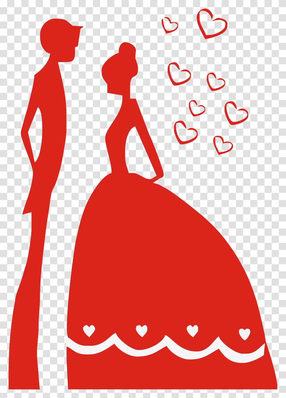 Wedding Invitation Silhouette Cartoon Cartoon, Dress, Female Transparent Png