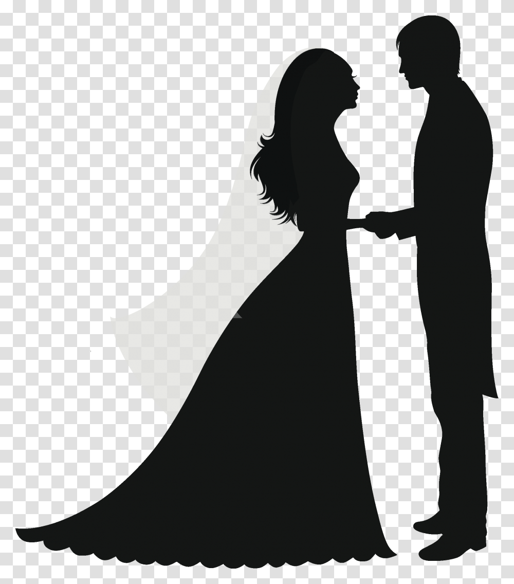 Wedding Invitation Silhouette Marriage Couple Wedding Silhouette No Background, Axe, Stencil, Person Transparent Png