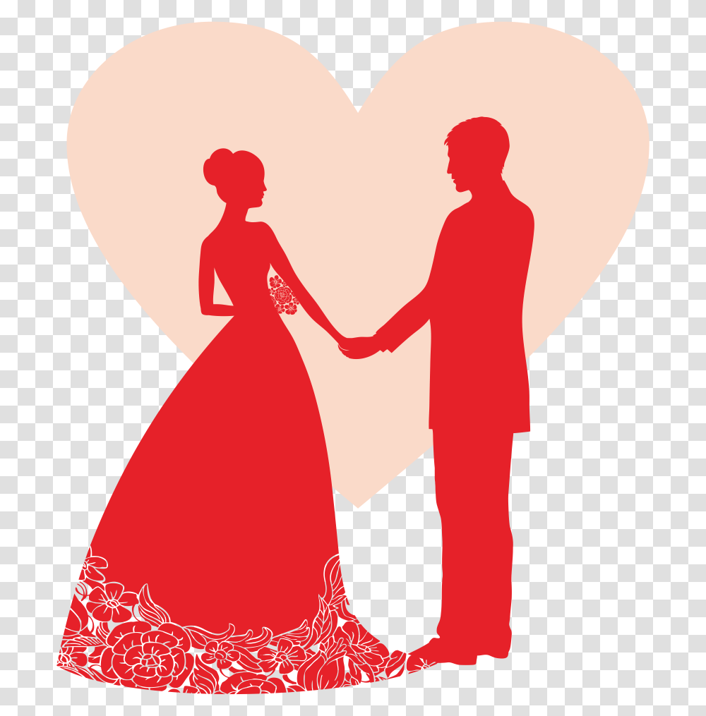 Wedding Invitation Wedding Reception Banner Party Wedding Couple Silhouette, Hand, Person, Holding Hands, Dress Transparent Png