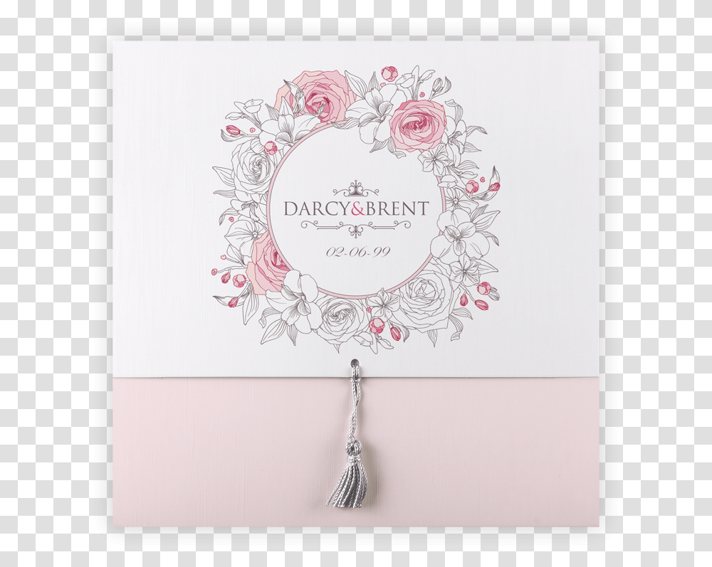 Wedding Invitations Pink And White, Floral Design Transparent Png