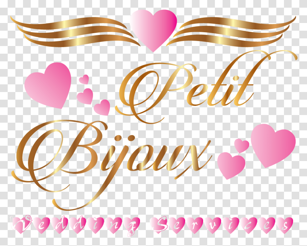 Wedding Logo Design For Petit Bijoux Wedding Name Design, Text, Greeting Card, Mail, Envelope Transparent Png
