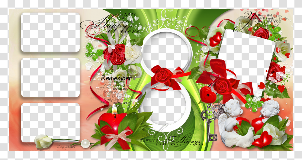 Wedding Photo Frame, Floral Design, Pattern Transparent Png