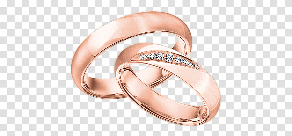 Wedding Ring In Red Gold Of 585 Assay Value With Diamonds Red Gold Wedding Ring, Jewelry, Accessories, Accessory, Platinum Transparent Png