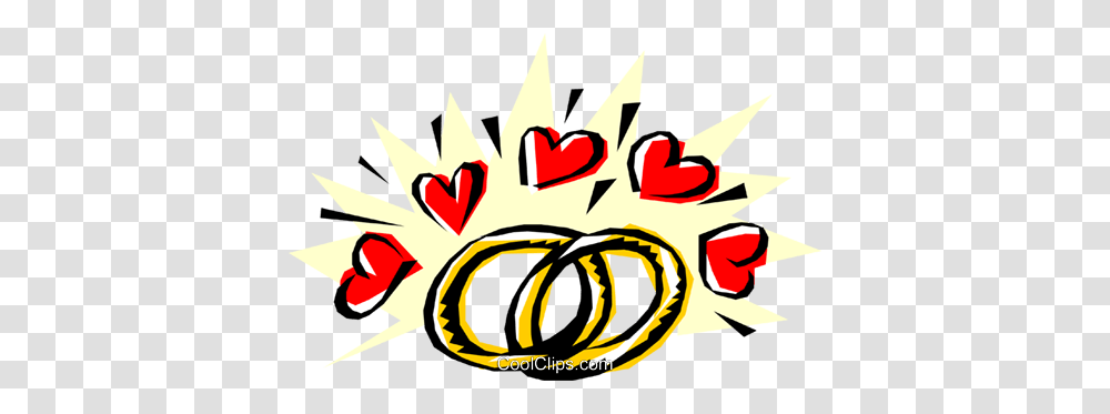 Wedding Rings With Hearts Royalty Free Vector Clip Art, Number Transparent Png