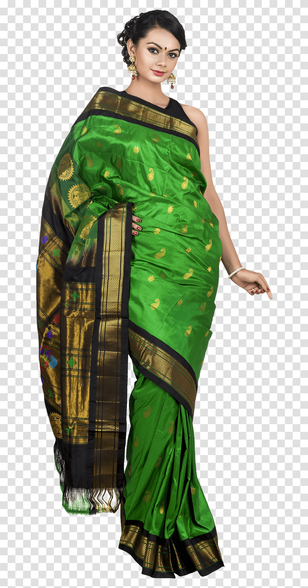 Wedding Saree Image Girl In Saree, Apparel, Sari, Silk Transparent Png