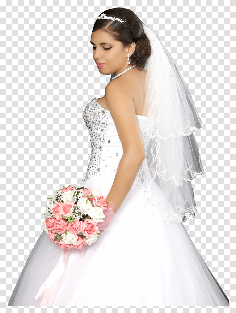 Wedding Saree Image Wedding Girl, Apparel, Wedding Gown, Robe Transparent Png