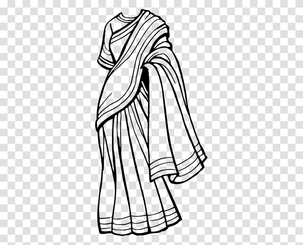 Wedding Sari Drawing Clothing Wikimedia Commons, Gray, World Of Warcraft Transparent Png