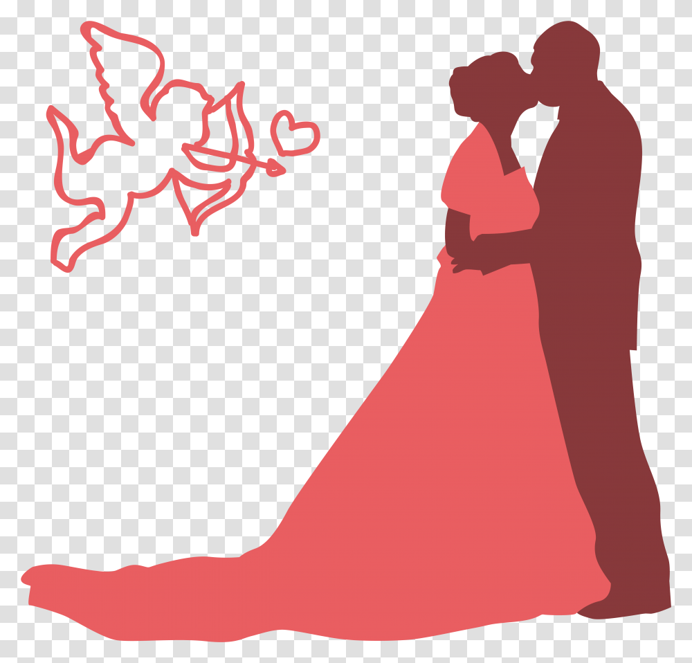 Wedding Silhouette Clip Art Romance, Person, Dress, Female Transparent Png