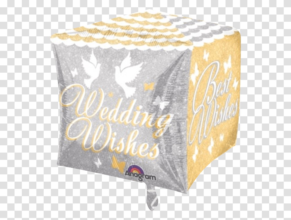 Wedding Wishes Cubez Foil Balloon Anagram, Cushion, Rug, Paper Transparent Png