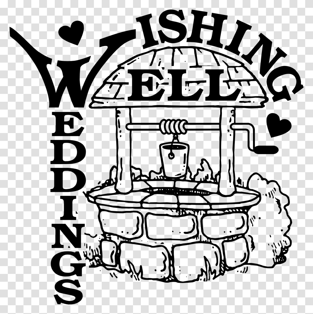 Wedding Wishing Well Clipart, Water, Lawn Mower, Stencil Transparent Png