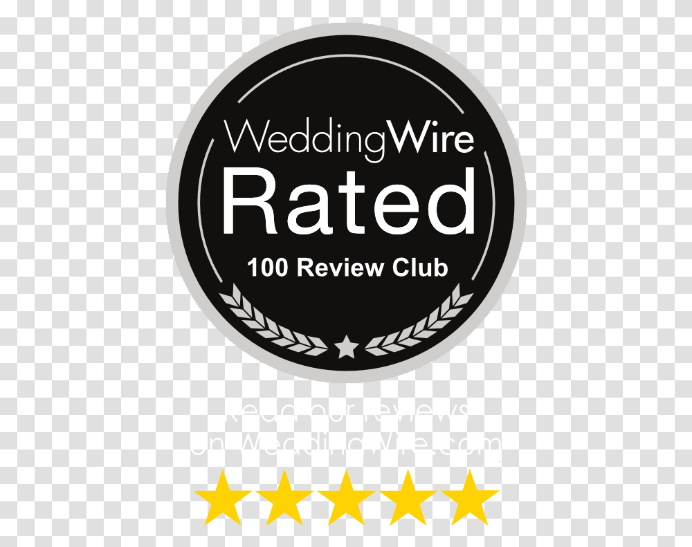 Weddingwire Rated 100 Review Club Wedding Wire Rated, Label, Text, Advertisement, Poster Transparent Png