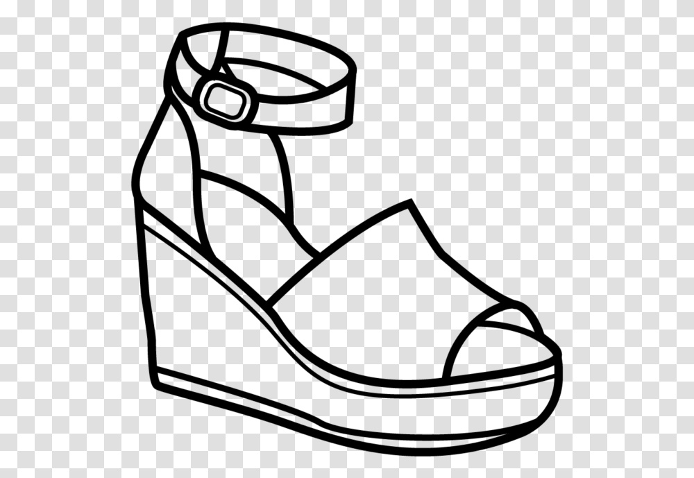 Wedge Sandal Clipart Black And White, Gray, World Of Warcraft Transparent Png