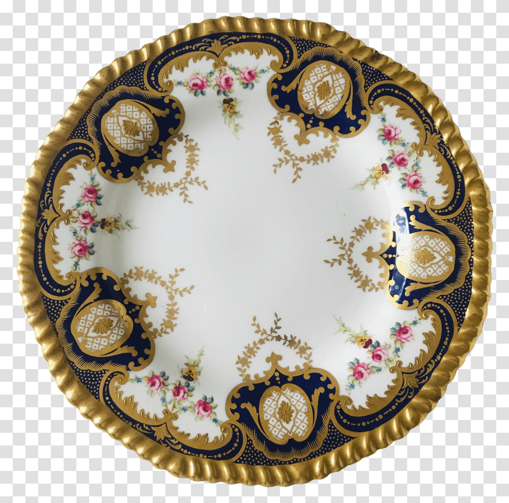 Wedgwood China Plate With Ornate Gold Circle Transparent Png