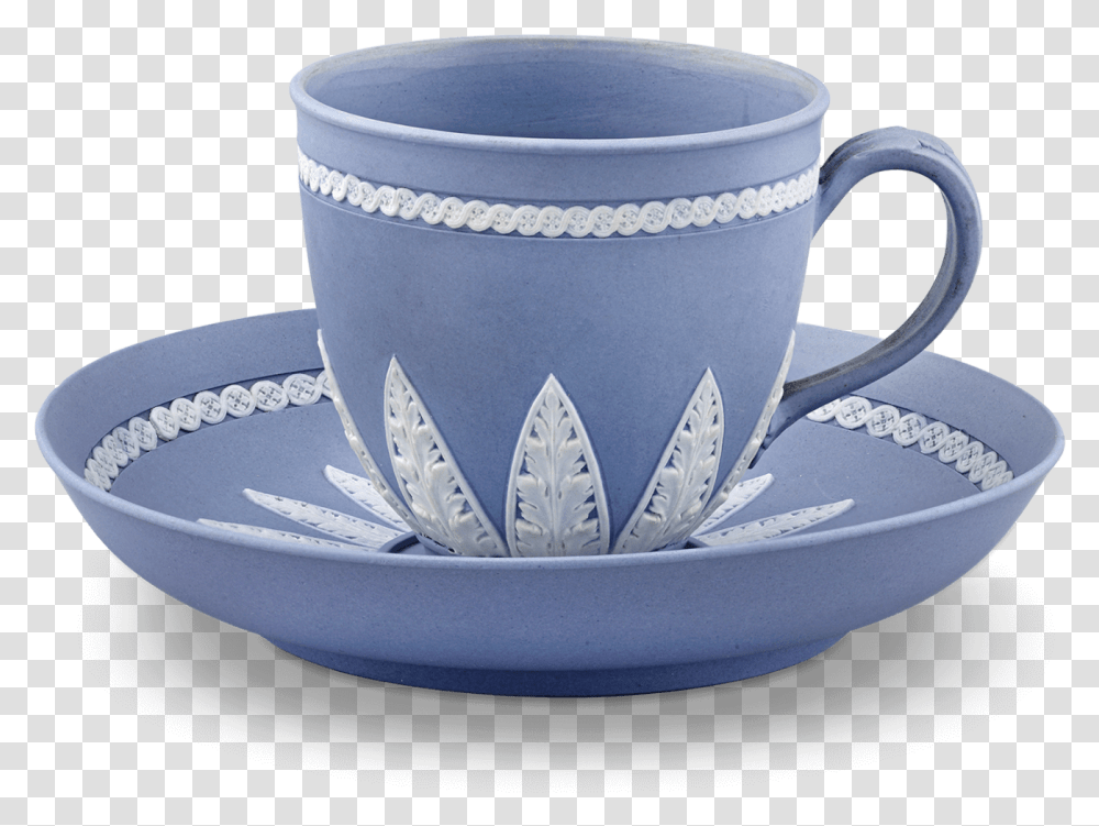 Wedgwood Pale Blue Jasperware Coffee Cup And Saucer Coffee Cup, Pottery Transparent Png