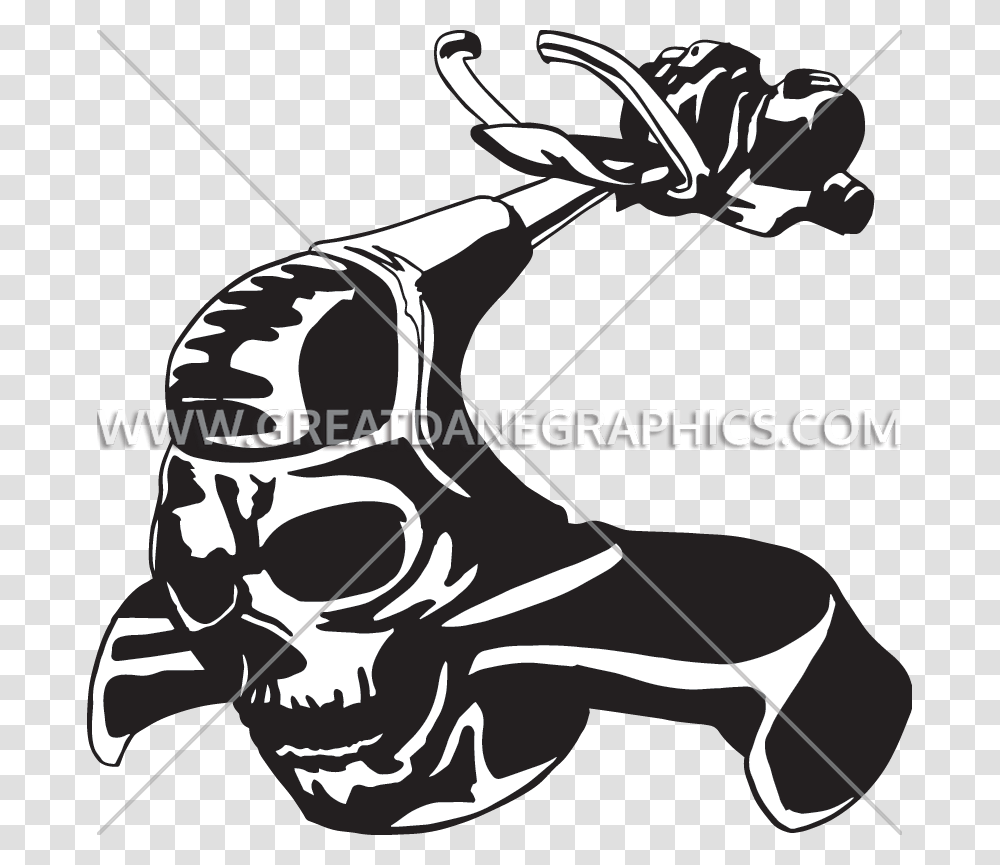 Weed Eater Skull With Weed Eaters, Person, Human, Stencil, Pirate Transparent Png