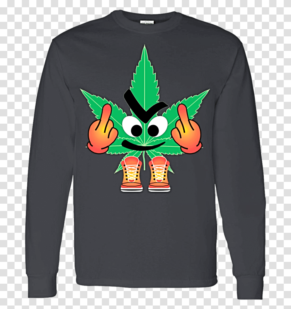 Weed Leaf Cartoon, Sleeve, Apparel, Long Sleeve Transparent Png