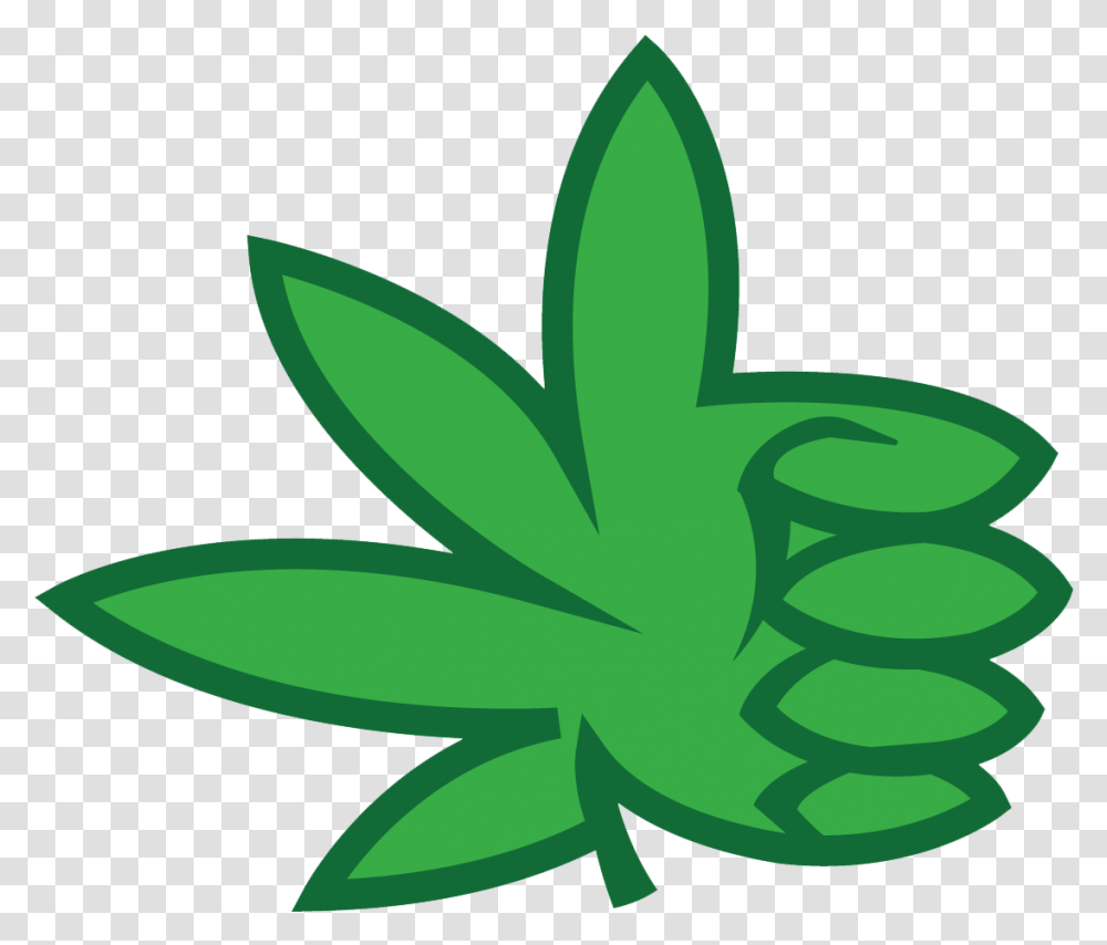 Weed Leaf Thumbs Up, Green, Plant, Logo Transparent Png