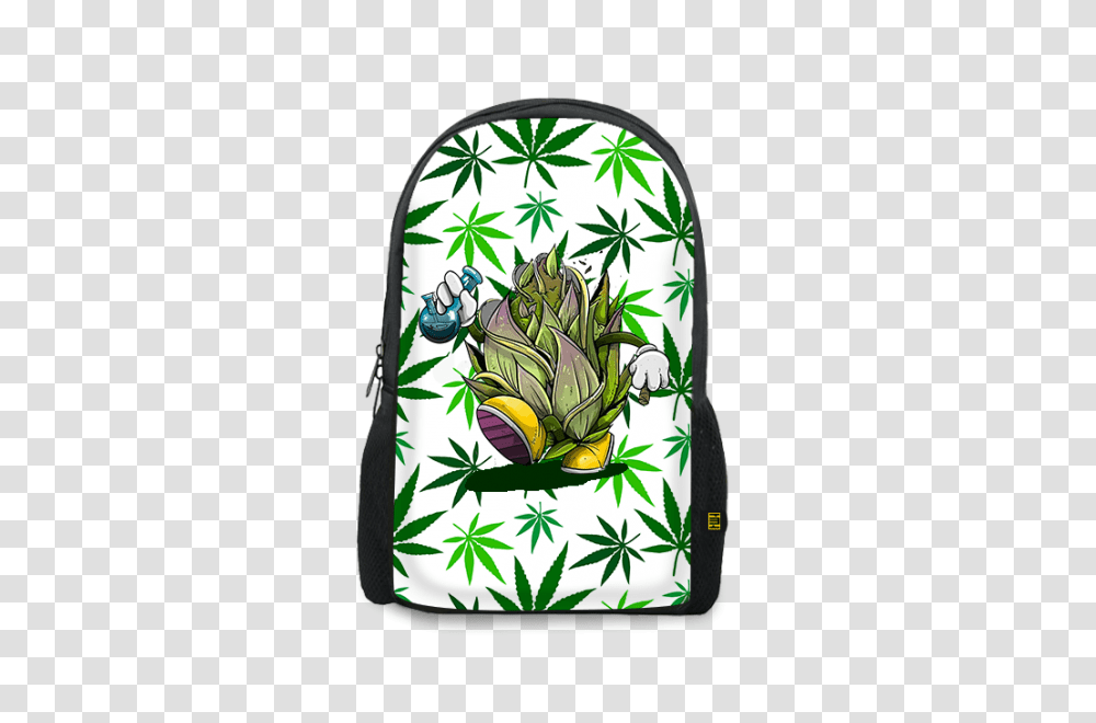 Weed Printed Backpack Price Online, Bag, Banana, Plant, Food Transparent Png