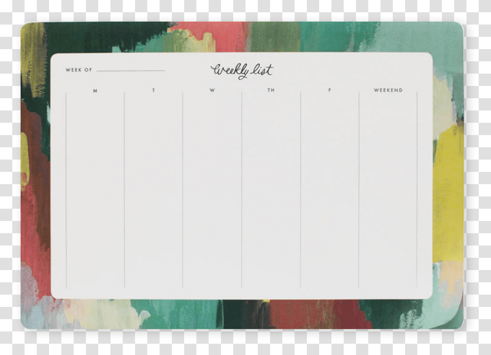 Weekly Desk Pad Rifle Paper Co, Word, White Board, Page Transparent Png