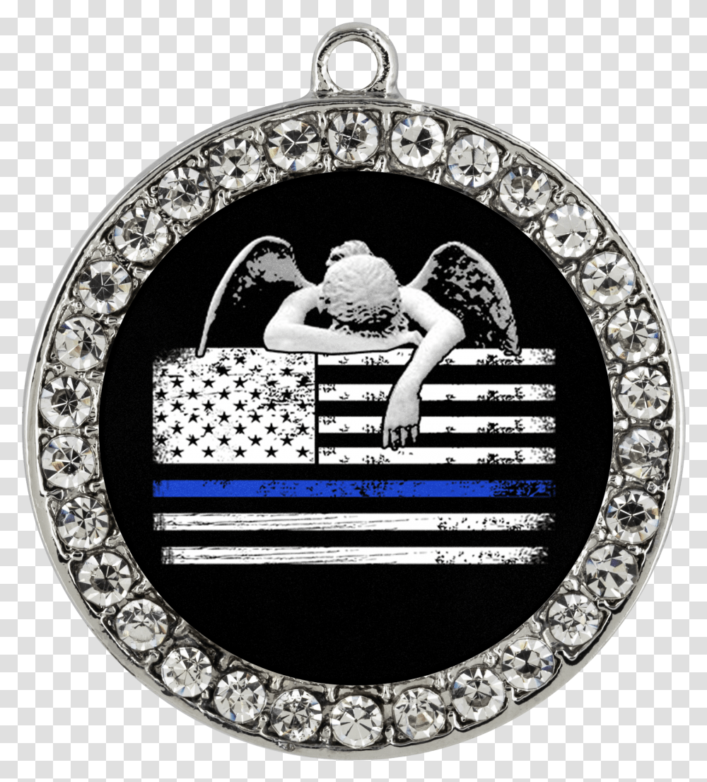 Weeping Angel Thin Blue Line Flag Lock Vatican Museums, Pendant, Person, Human, Accessories Transparent Png