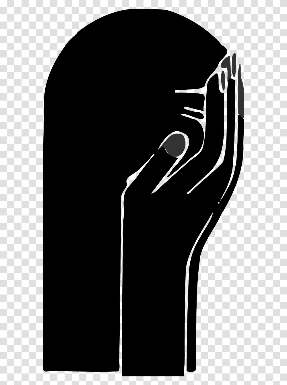 Weeping Silhouette Hands Hands On Face Silhouette, Nature, Outdoors, Astronomy, Night Transparent Png