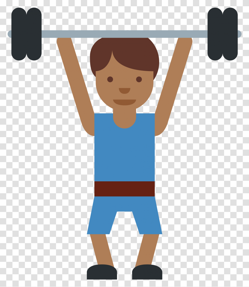 Weight Lifter Sticker By Twitterverified Account Weight Lifting Flashcards, Girl, Female, Kid, Standing Transparent Png