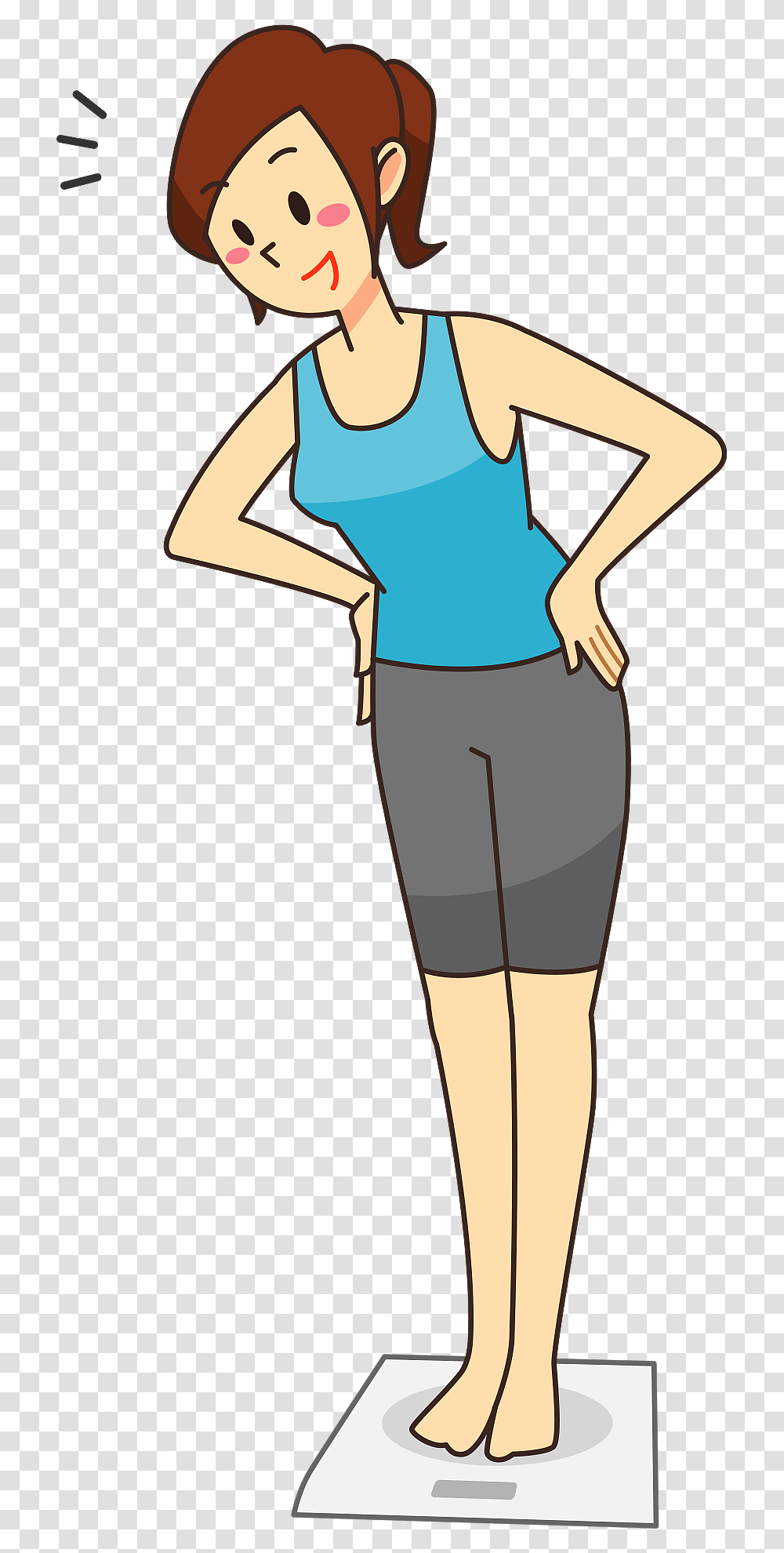 Weight Loss Clipart, Standing, Person, Female Transparent Png