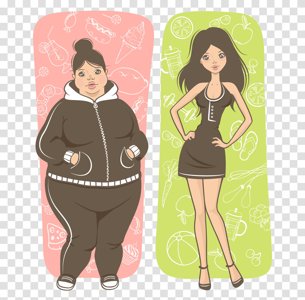 Weight Loss Fat And Thin, Person, Coat, Shorts Transparent Png
