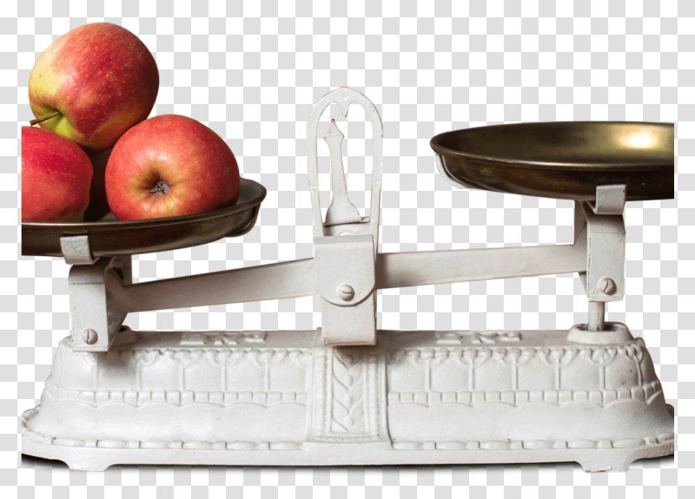 Weight Scale And Apple Image Weighing Scale, Fruit, Plant, Food Transparent Png