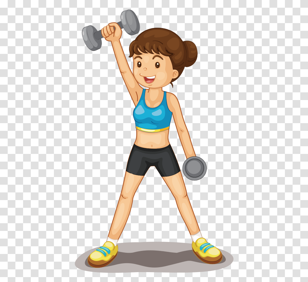 Weight Training Olympic Weightlifting Physical Exercise Girl Lifting Weights Clipart, Toy, Female, Sport Transparent Png