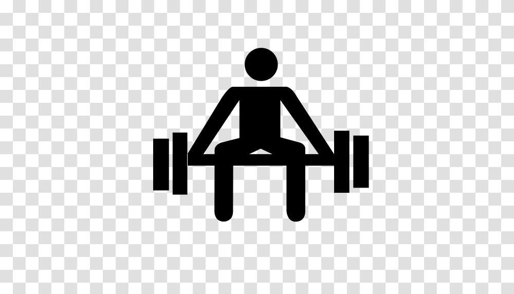 Weightlifting People Gym Icon With And Vector Format, Gray, World Of Warcraft Transparent Png