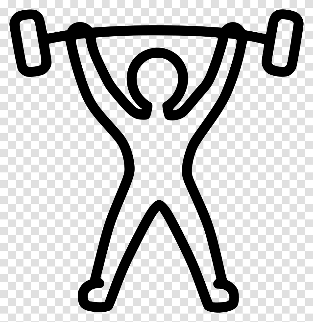 Weightlifting Powerlifting Weightlift Powerlift Barbell Blue Weight Lifting Icon, Bow, Slingshot, Stencil Transparent Png