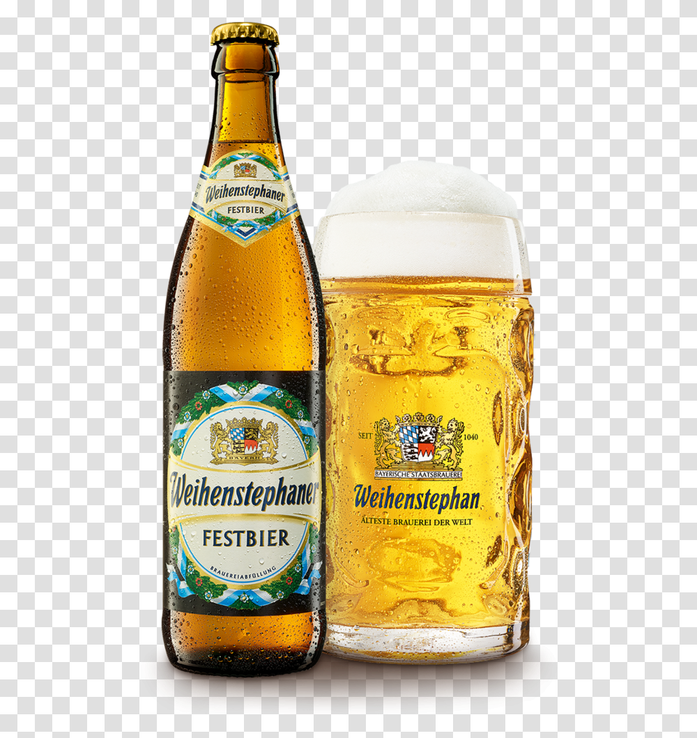 Weihenstephaner Festbier, Beer, Alcohol, Beverage, Drink Transparent Png