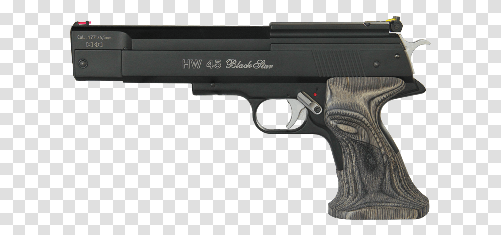 Weihrauch Hw45 Black Star 177 Best Handgun Ever Made, Weapon, Weaponry Transparent Png
