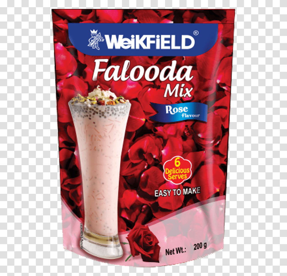 Weikfield Falooda Mix Rose Flavour, Milkshake, Smoothie, Juice, Beverage Transparent Png