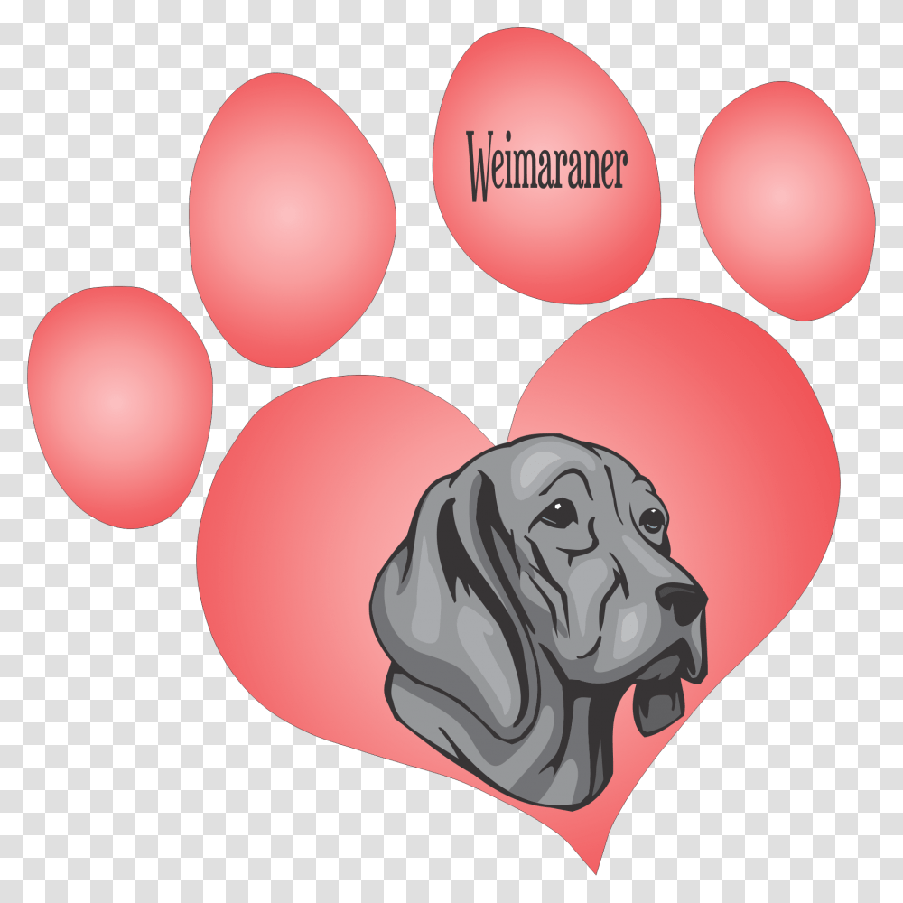 Weimaraner Dog Decal Happy Valentines Day Pets, Balloon, Animal, Mammal, Canine Transparent Png