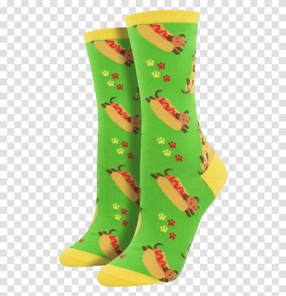 Weiner Dog Socks Wiener Socks, Apparel, Footwear, Stocking Transparent Png
