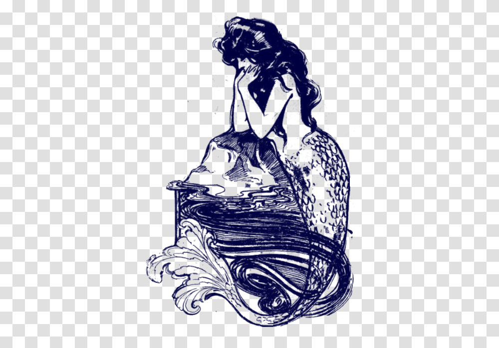 Weird News Campfire Stories Tall Tales Mermaids Steampunk, Stencil, Person, Human Transparent Png