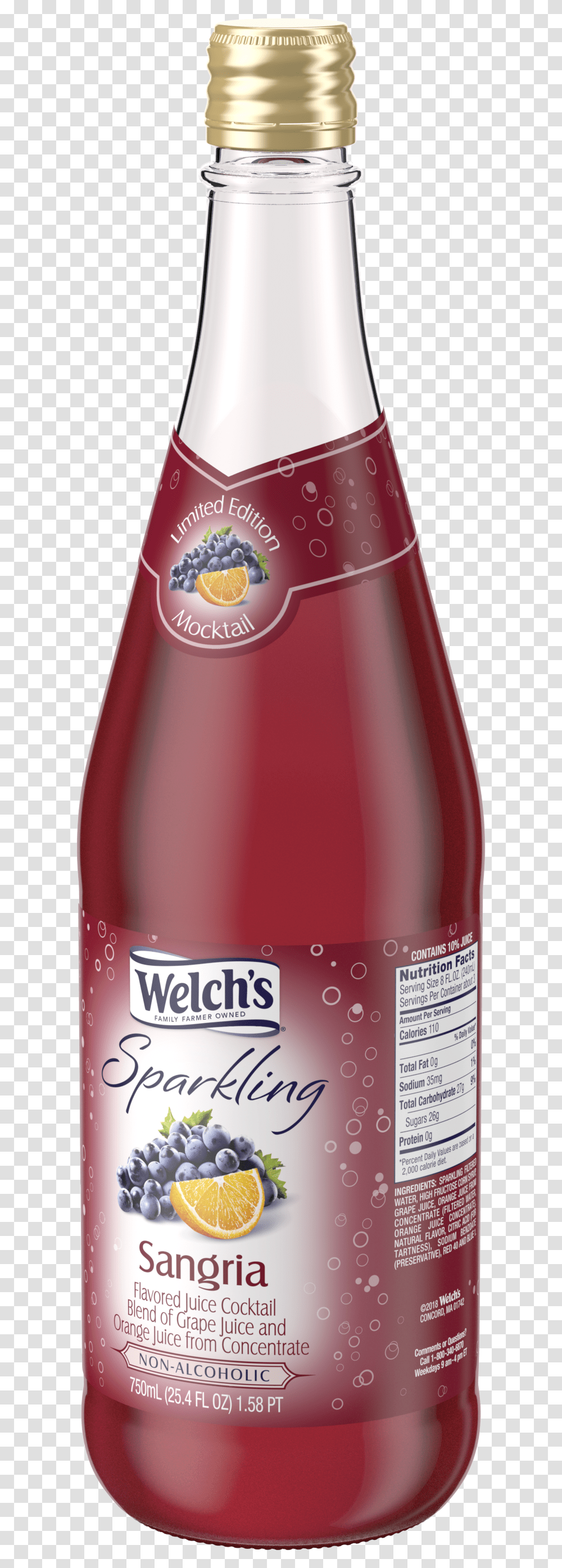 Welch S Sparkling Sangria, Bottle, Beverage, Alcohol, Wine Transparent Png