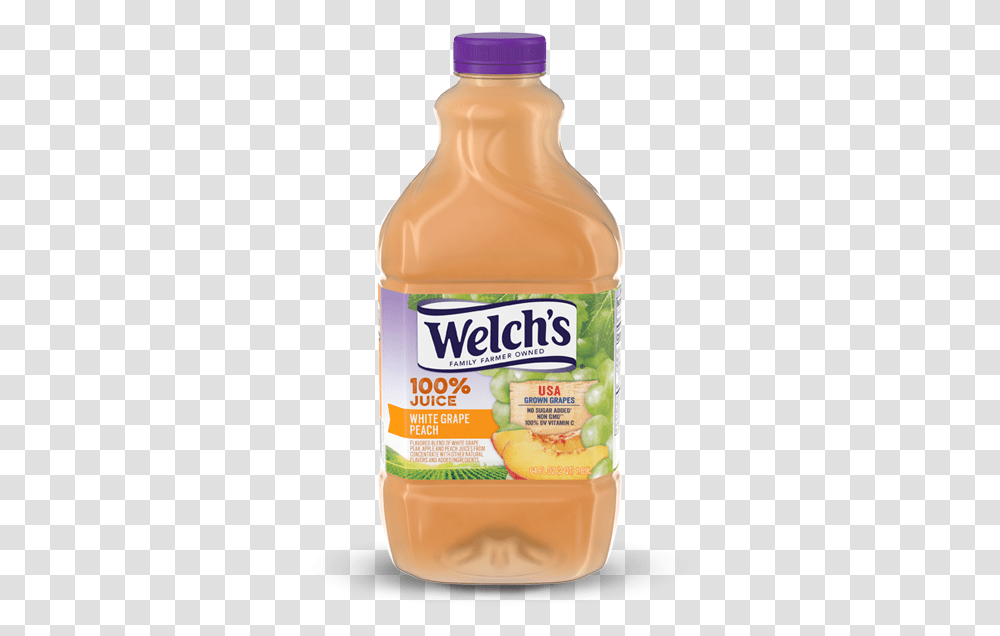 Welchquots White Grape Peach 100 Juice Welch's White Grape Juice, Label, Plant, Food Transparent Png
