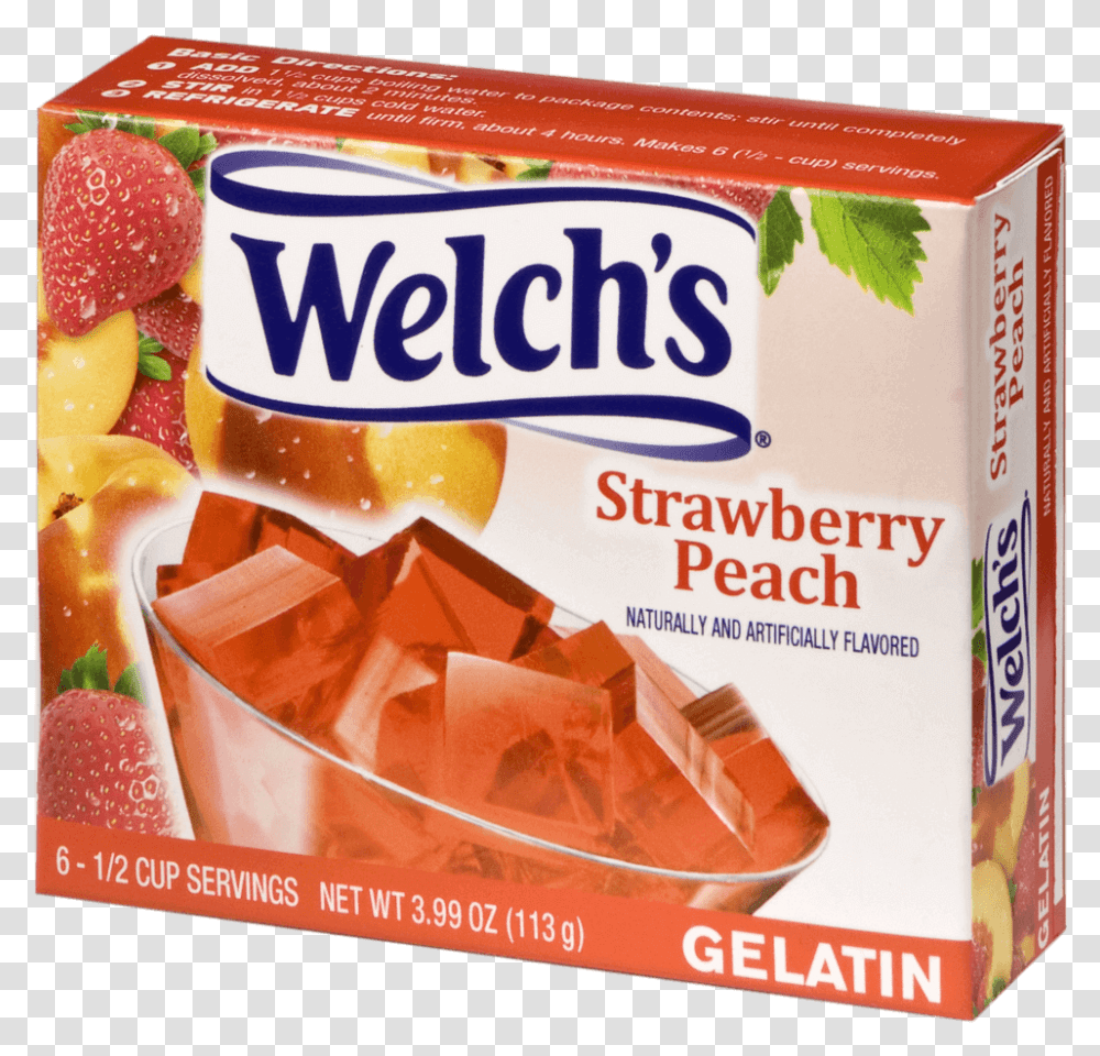 Welchs Strawberry Peach Gelatin Welch's Concord Grape Gelatin, Food, Sweets, Confectionery, Box Transparent Png