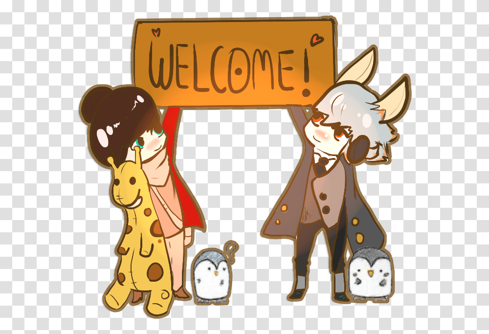 Welcome Anime Anime Girl Welcome Sign, Person, Book, Clock Tower Transparent Png