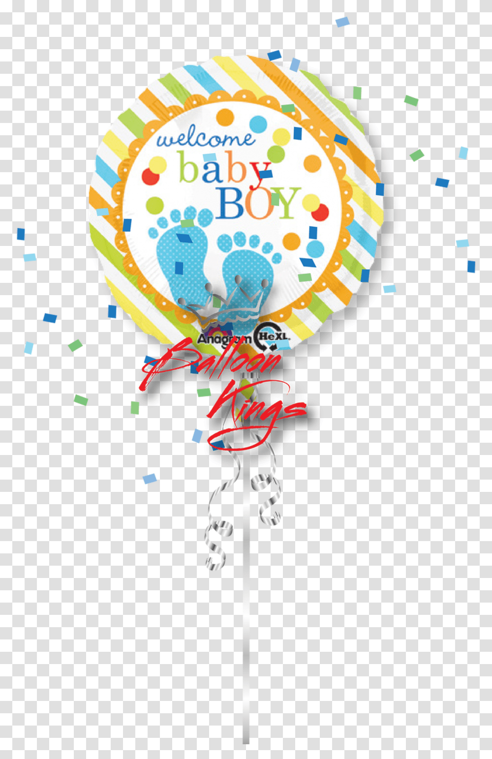 Welcome Baby Boy Feet Welcome Baby Boy, Balloon, Paper, Confetti, Poster Transparent Png