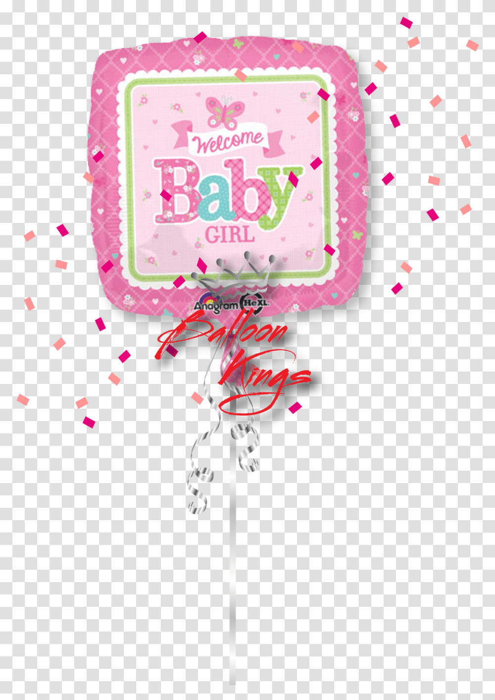 Welcome Baby Girl Butterfly Graphic Design, Paper, Confetti, Rattle, Cake Transparent Png