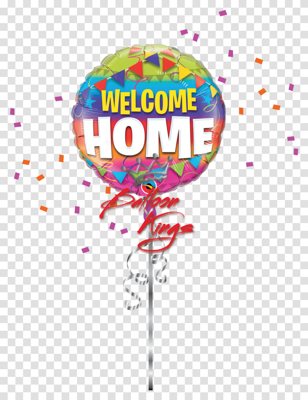 Welcome Home Colorful Welcome Home Foil Balloon, Paper, Confetti, Flyer, Poster Transparent Png