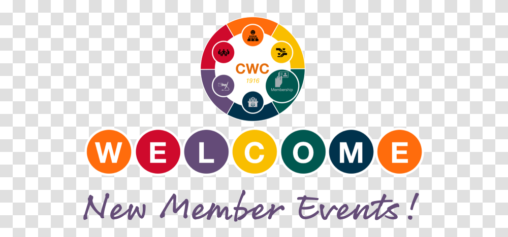 Welcome Lunch Cwc Circle, Text, Logo, Symbol, Trademark Transparent Png