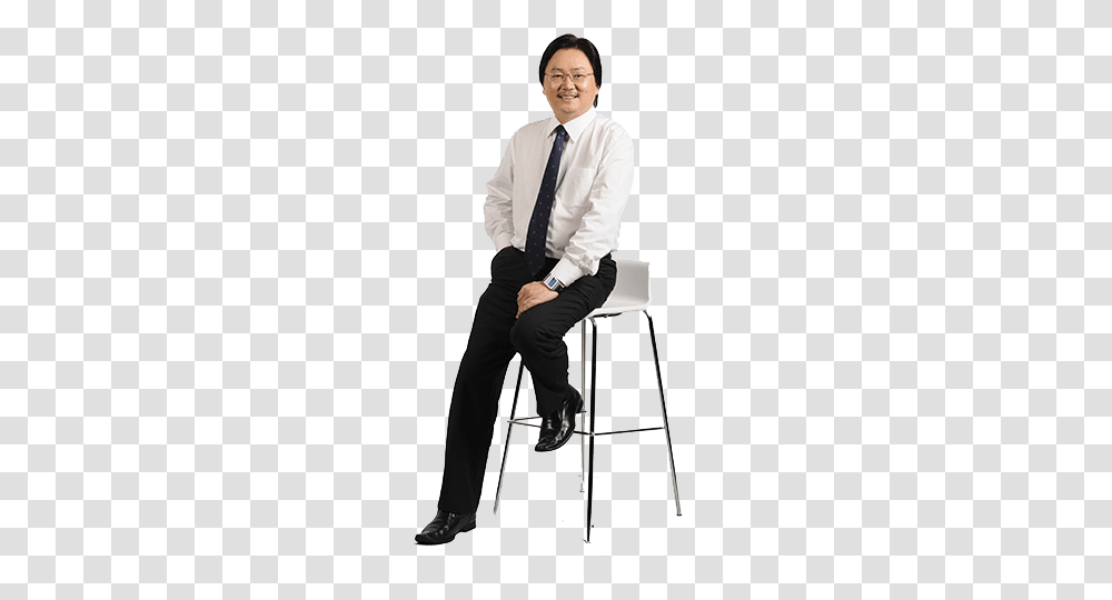 Welcome Message Iswa, Furniture, Tie, Person Transparent Png