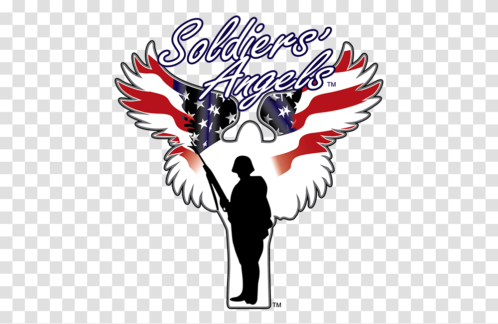 Welcome Soldiers Angels Logo, Person, Human, Symbol, Advertisement Transparent Png