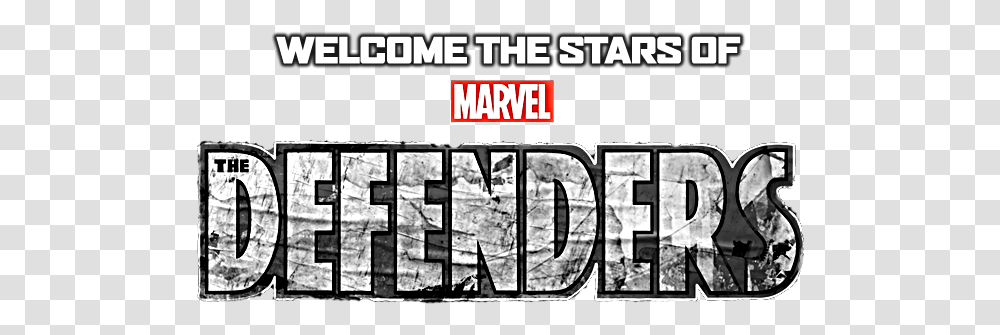 Welcome The Stars Of The Marvel Defenders Monochrome, Word, Alphabet, Call Of Duty Transparent Png