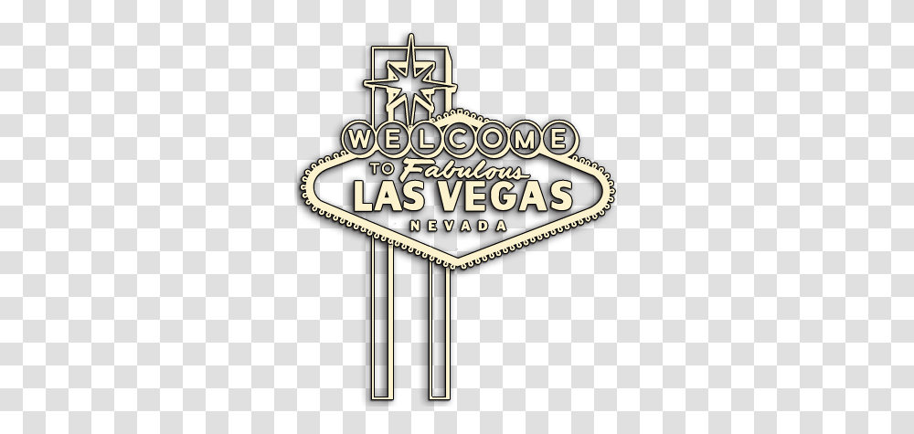 Welcome To Fabulous Las Vegas Sign Las Vegas Gold, Symbol, Cross, Metropolis, Urban Transparent Png